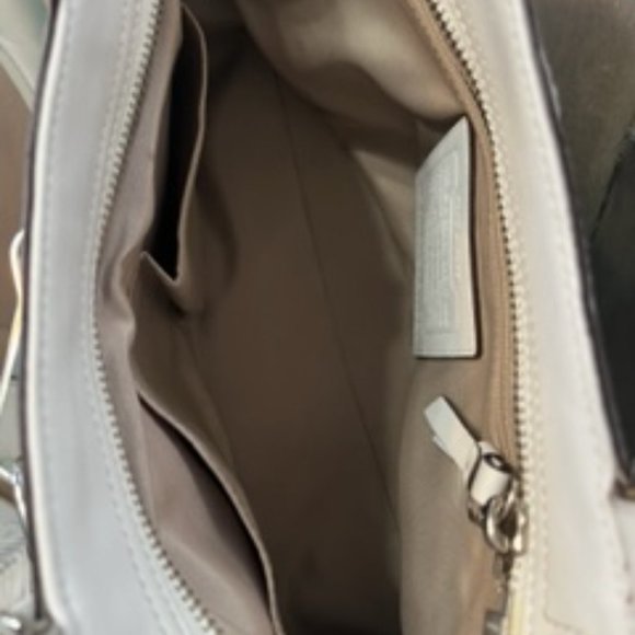 Coach Turquoise and White Stachel Tote Handbag - Picture 8 of 8